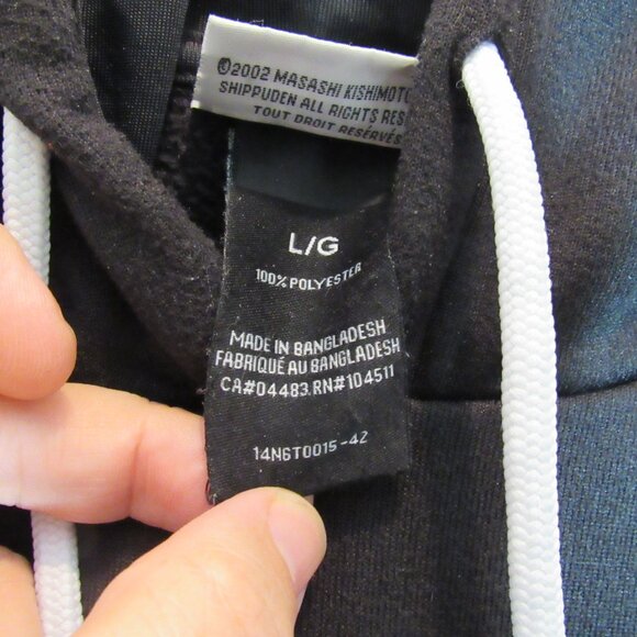 Vtg Naruto Shippuden Strongest Shinobi Black Hoodie Spell Out EUC - READ - Picture 6 of 11